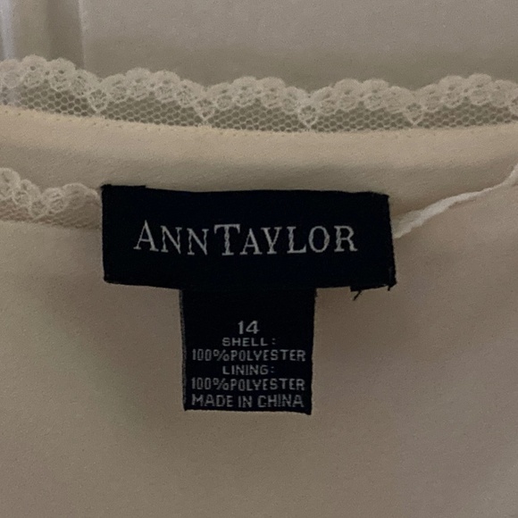 Ann Taylor Ivory Two Layer Lace Trimmed Camisole/Size 14/NEW/ON SALE $25! - Picture 3 of 3